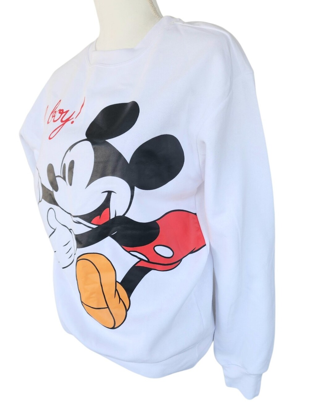 Disney White Mickey Graphic Sweatshirt with Red and Black Accents - Picture 5 of 8